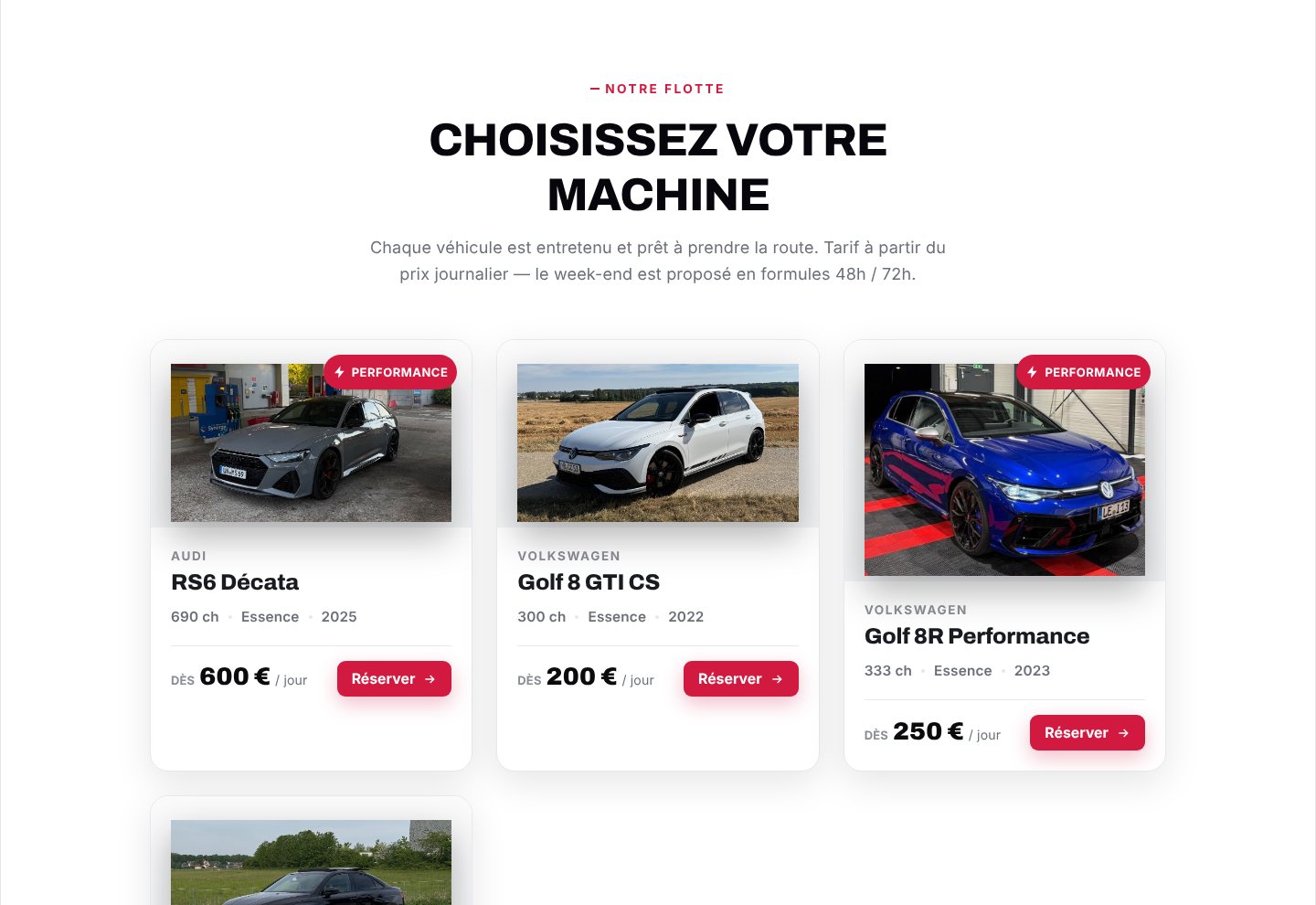 La flotte de véhicules ANYCAR
